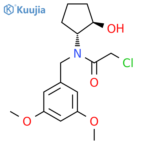 2-Chloro-N-[(3,5-dimethoxyphenyl)methyl]-N-[(1R,2R)-2-hydroxycyclopentyl]acetamide structure