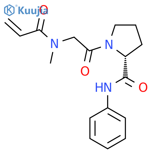 (2R)-1-[2-(N-methylprop-2-enamido)acetyl]-N-phenylpyrrolidine-2-carboxamide structure