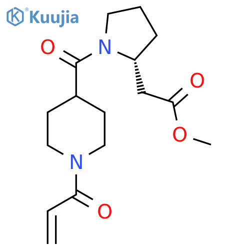 methyl 2-[(2R)-1-[1-(prop-2-enoyl)piperidine-4-carbonyl]pyrrolidin-2-yl]acetate structure