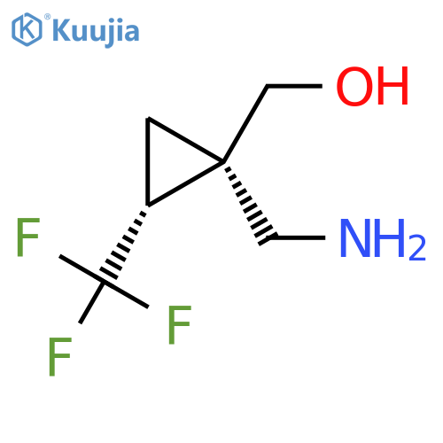rac-[(1R,2R)-1-(aminomethyl)-2-(trifluoromethyl)cyclopropyl]methanol structure