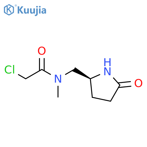 2-chloro-N-methyl-N-{(2S)-5-oxopyrrolidin-2-ylmethyl}acetamide structure