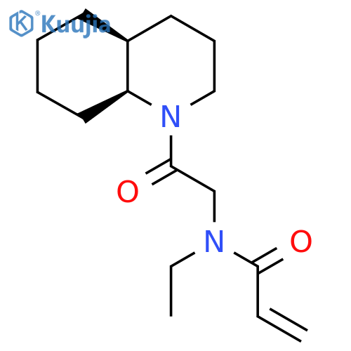rac-N-{2-(4aR,8aR)-decahydroquinolin-1-yl-2-oxoethyl}-N-ethylprop-2-enamide structure