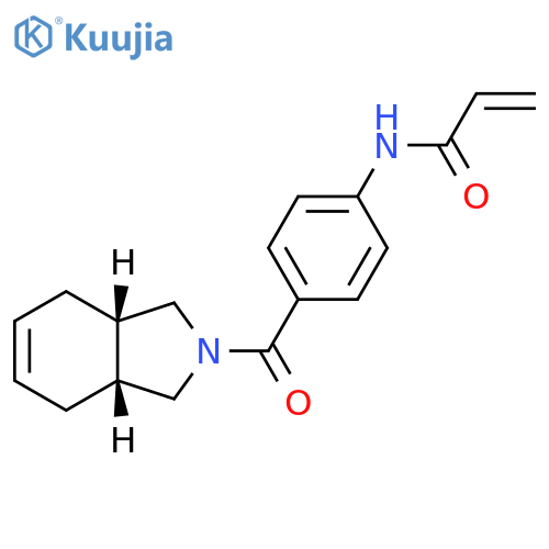 N-[4-[[(3aR,7aS)-1,3,3a,4,7,7a-Hexahydro-2H-isoindol-2-yl]carbonyl]phenyl]-2-propenamide structure