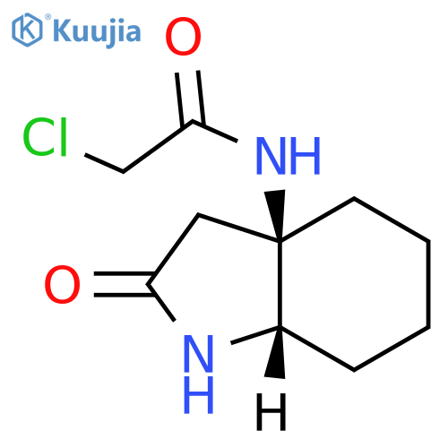 rac-N-(3aR,7aS)-2-oxo-octahydro-1H-indol-3a-yl-2-chloroacetamide structure
