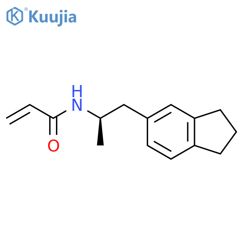 N-(2R)-1-(2,3-dihydro-1H-inden-5-yl)propan-2-ylprop-2-enamide structure