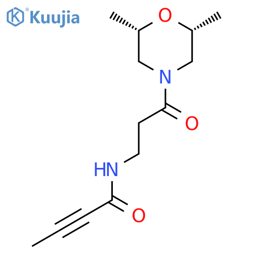 N-[3-[(2S,6R)-2,6-Dimethylmorpholin-4-yl]-3-oxopropyl]but-2-ynamide structure