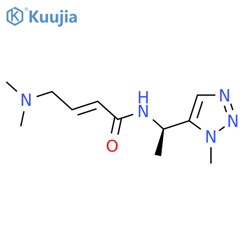(2E)-4-(dimethylamino)-N-(1R)-1-(1-methyl-1H-1,2,3-triazol-5-yl)ethylbut-2-enamide structure