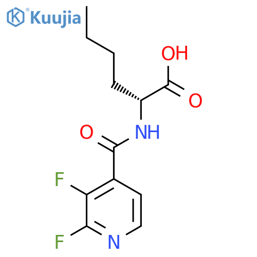 (2R)-2-(2,3-difluoropyridin-4-yl)formamidohexanoic acid structure