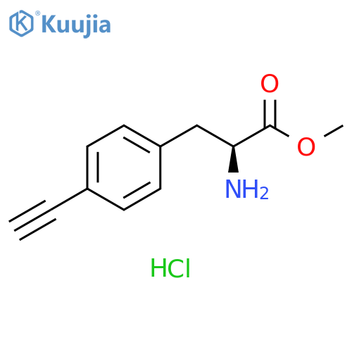 L-Phenylalanine, 4-ethynyl-, methyl ester, hydrochloride (1:1) structure