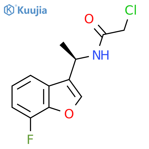 2-chloro-N-(1R)-1-(7-fluoro-1-benzofuran-3-yl)ethylacetamide structure