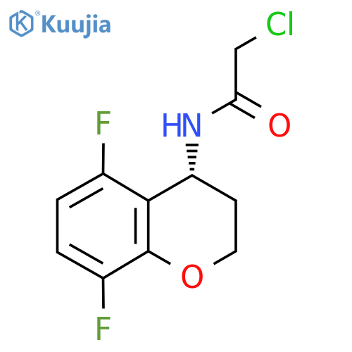 2-chloro-N-(4R)-5,8-difluoro-3,4-dihydro-2H-1-benzopyran-4-ylacetamide structure
