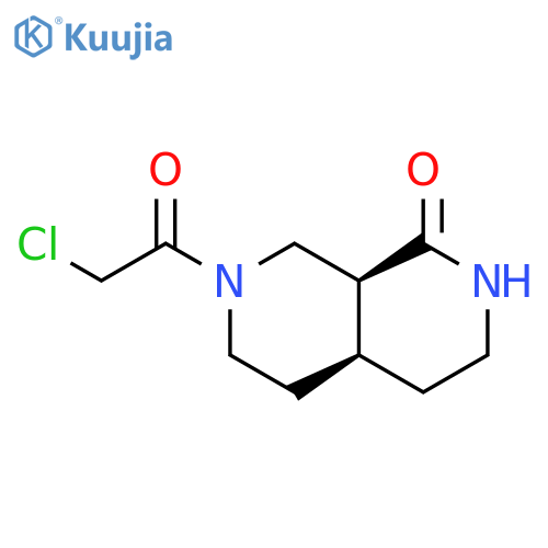 rac-(4aR,8aR)-7-(2-chloroacetyl)-decahydro-2,7-naphthyridin-1-one structure