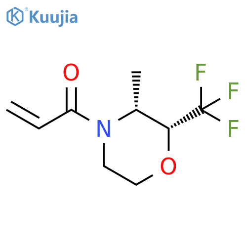 rac-1-(2R,3R)-3-methyl-2-(trifluoromethyl)morpholin-4-ylprop-2-en-1-one structure