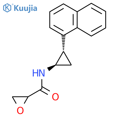 N-[(1R,2S)-2-Naphthalen-1-ylcyclopropyl]oxirane-2-carboxamide structure