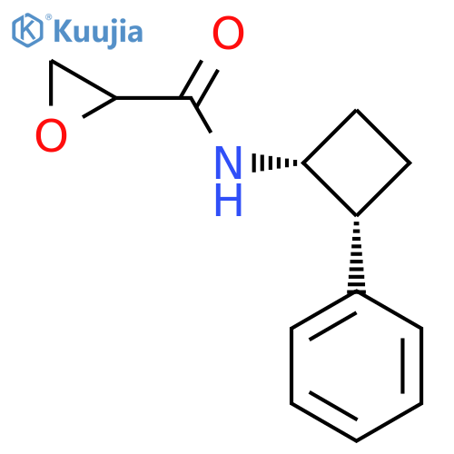 rac-N-[(1R,2R)-2-phenylcyclobutyl]oxirane-2-carboxamide structure
