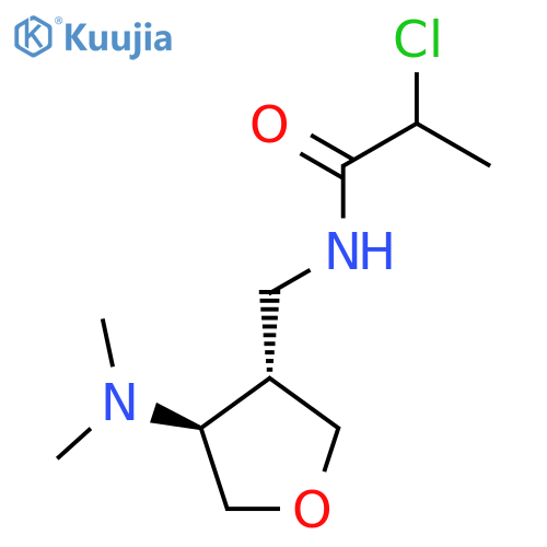 2-Chloro-N-[[(3S,4S)-4-(dimethylamino)oxolan-3-yl]methyl]propanamide structure