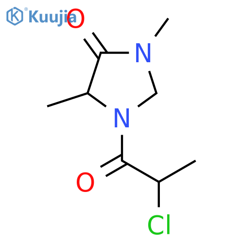 1-(2-Chloropropanoyl)-3,5-dimethylimidazolidin-4-one structure