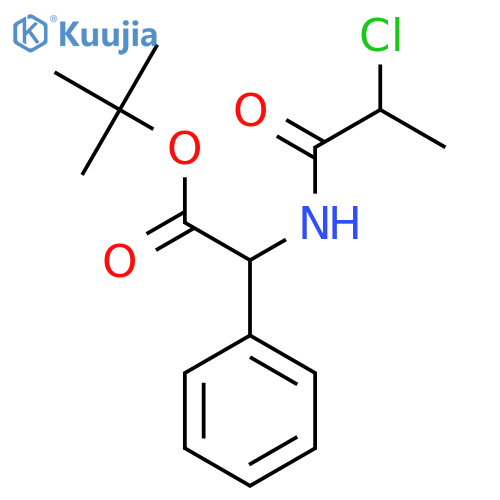 Tert-butyl 2-(2-chloropropanamido)-2-phenylacetate structure