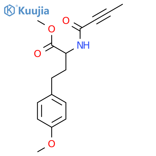 Methyl 2-(but-2-ynamido)-4-(4-methoxyphenyl)butanoate structure