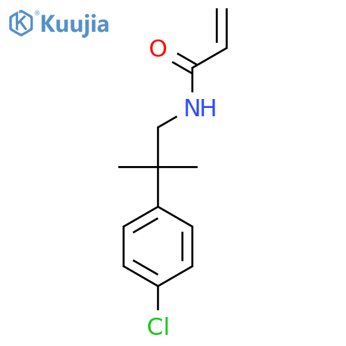 N-2-(4-chlorophenyl)-2-methylpropylprop-2-enamide structure