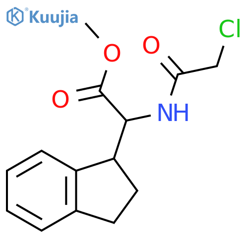 methyl 2-(2-chloroacetamido)-2-(2,3-dihydro-1H-inden-1-yl)acetate structure
