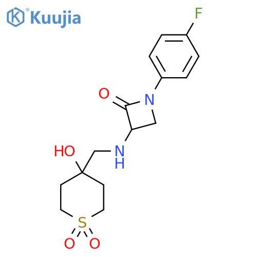 4-({[1-(4-Fluorophenyl)-2-oxoazetidin-3-yl]amino}methyl)-4-hydroxy-1lambda6-thiane-1,1-dione structure