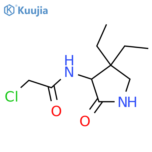 2-chloro-N-(4,4-diethyl-2-oxopyrrolidin-3-yl)acetamide structure