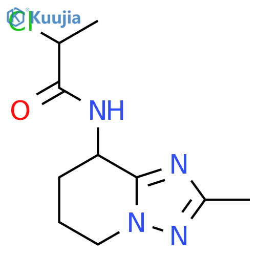 2-Chloro-N-(2-methyl-5,6,7,8-tetrahydro-[1,2,4]triazolo[1,5-a]pyridin-8-yl)propanamide structure