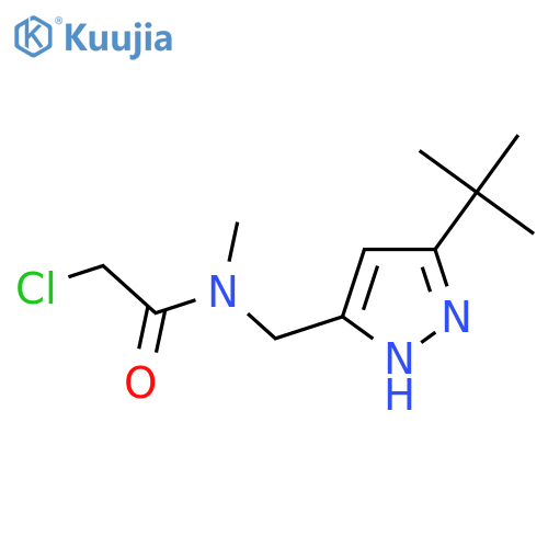N-(5-tert-butyl-1H-pyrazol-3-yl)methyl-2-chloro-N-methylacetamide structure