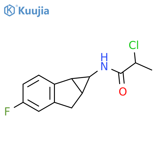 2-Chloro-N-(4-fluoro-1,1a,6,6a-tetrahydrocycloprop[a]inden-1-yl)propanamide structure