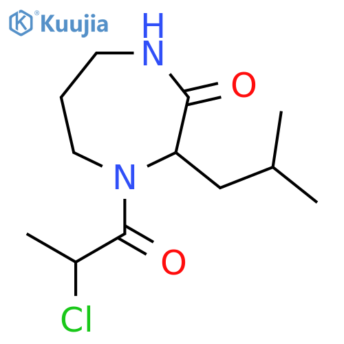 4-(2-Chloropropanoyl)-3-(2-methylpropyl)-1,4-diazepan-2-one structure