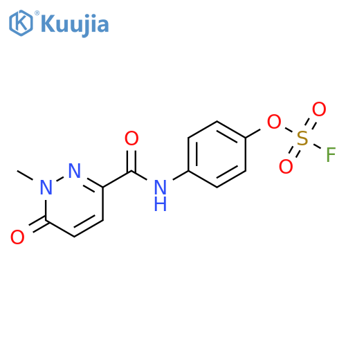 3-[(4-Fluorosulfonyloxyphenyl)carbamoyl]-1-methyl-6-oxopyridazine structure