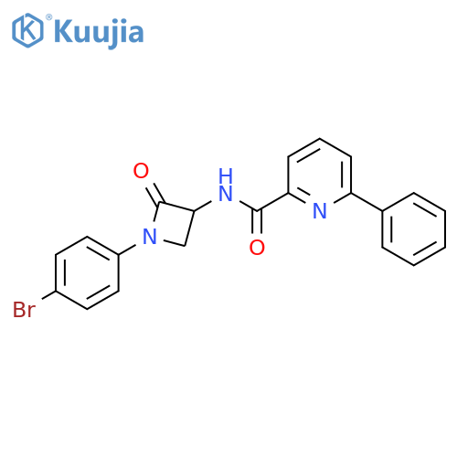 N-[1-(4-Bromophenyl)-2-oxoazetidin-3-yl]-6-phenylpyridine-2-carboxamide structure