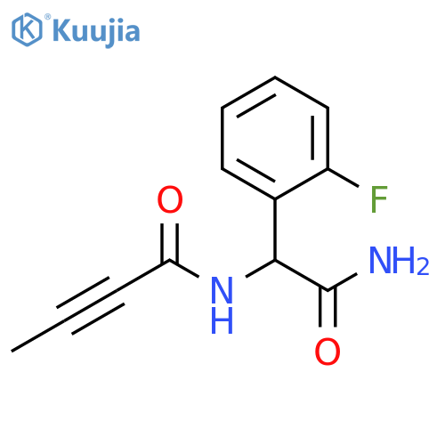 N-carbamoyl(2-fluorophenyl)methylbut-2-ynamide structure