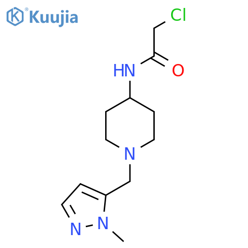 2-chloro-N-{1-[(1-methyl-1H-pyrazol-5-yl)methyl]piperidin-4-yl}acetamide structure