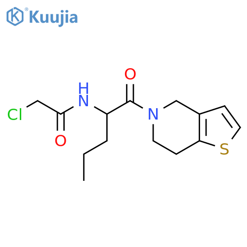 2-chloro-N-(1-oxo-1-{4H,5H,6H,7H-thieno3,2-cpyridin-5-yl}pentan-2-yl)acetamide structure