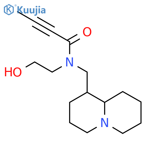 N-(2-hydroxyethyl)-N-(octahydro-1H-quinolizin-1-yl)methylbut-2-ynamide structure