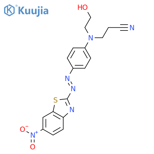 Propanenitrile,3-[(2-hydroxyethyl)[4-[2-(6-nitro-2-benzothiazolyl)diazenyl]phenyl]amino]- structure