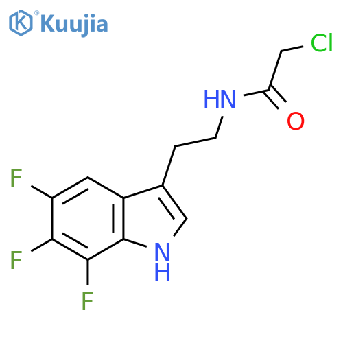 2-Chloro-N-[2-(5,6,7-trifluoro-1H-indol-3-yl)ethyl]acetamide structure
