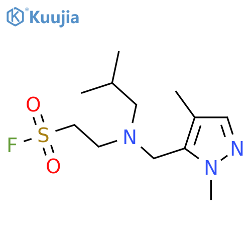 2-[(2,4-Dimethylpyrazol-3-yl)methyl-(2-methylpropyl)amino]ethanesulfonyl fluoride structure
