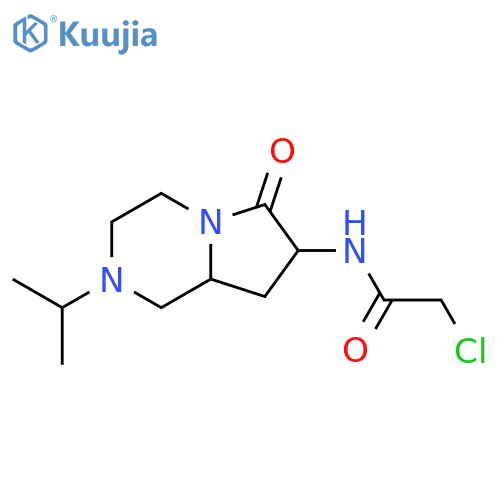 2-Chloro-N-(6-oxo-2-propan-2-yl-1,3,4,7,8,8a-hexahydropyrrolo[1,2-a]pyrazin-7-yl)acetamide structure