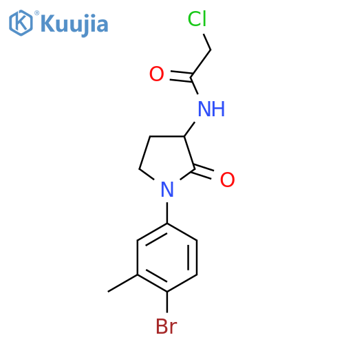 N-1-(4-bromo-3-methylphenyl)-2-oxopyrrolidin-3-yl-2-chloroacetamide structure
