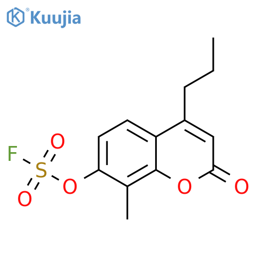 8-methyl-2-oxo-4-propyl-2H-chromen-7-yl sulfurofluoridate structure