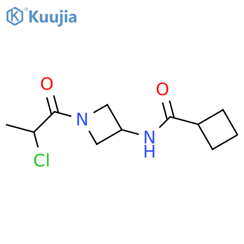 N-[1-(2-Chloropropanoyl)azetidin-3-yl]cyclobutanecarboxamide structure