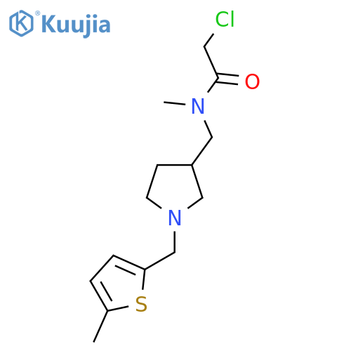 2-chloro-N-methyl-N-({1-[(5-methylthiophen-2-yl)methyl]pyrrolidin-3-yl}methyl)acetamide structure