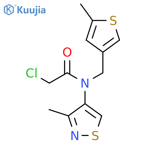 2-chloro-N-(3-methyl-1,2-thiazol-4-yl)-N-(5-methylthiophen-3-yl)methylacetamide structure