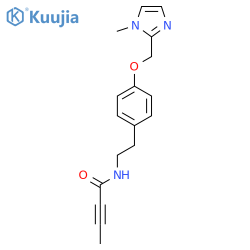 N-[2-[4-[(1-Methylimidazol-2-yl)methoxy]phenyl]ethyl]but-2-ynamide structure