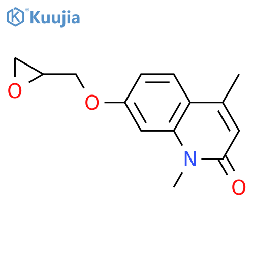 1,4-Dimethyl-7-(oxiran-2-ylmethoxy)quinolin-2-one structure