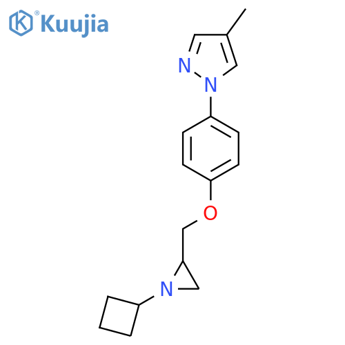 1-{4-[(1-cyclobutylaziridin-2-yl)methoxy]phenyl}-4-methyl-1H-pyrazole structure