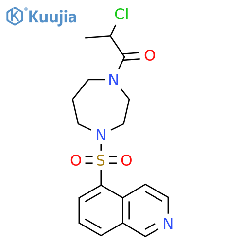 2-Chloro-1-(4-isoquinolin-5-ylsulfonyl-1,4-diazepan-1-yl)propan-1-one structure